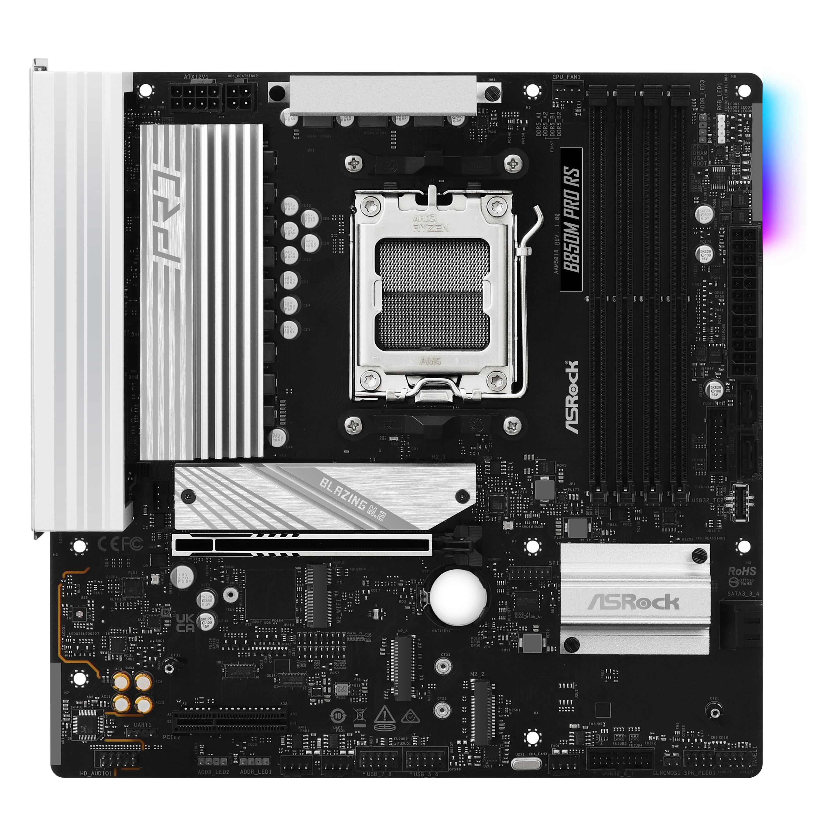 AsRock B850M Pro RS (AM5, AMD B850, mATX) (90-MXBR6-A0UAYZ)