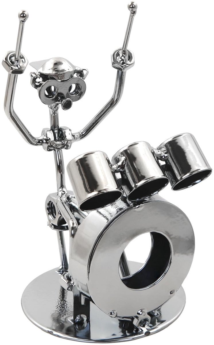 Solidchoice - Handgemaakt Vintage Drummer Beeldhouwwerk van Metaal