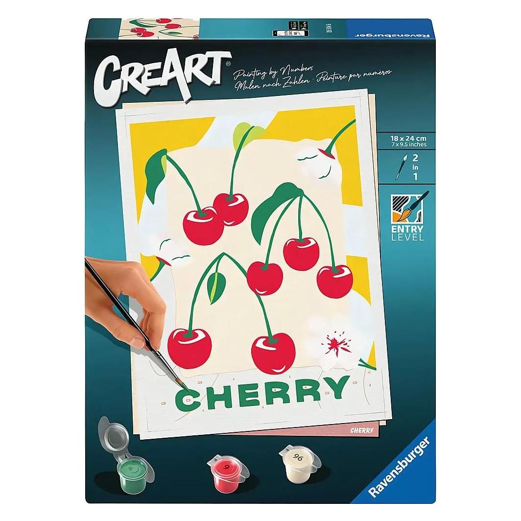 Ravensburger CreArt - Malen nach Zahlen 25514 - Kirschen - ab 12 Jahren für Einsteiger (25514)