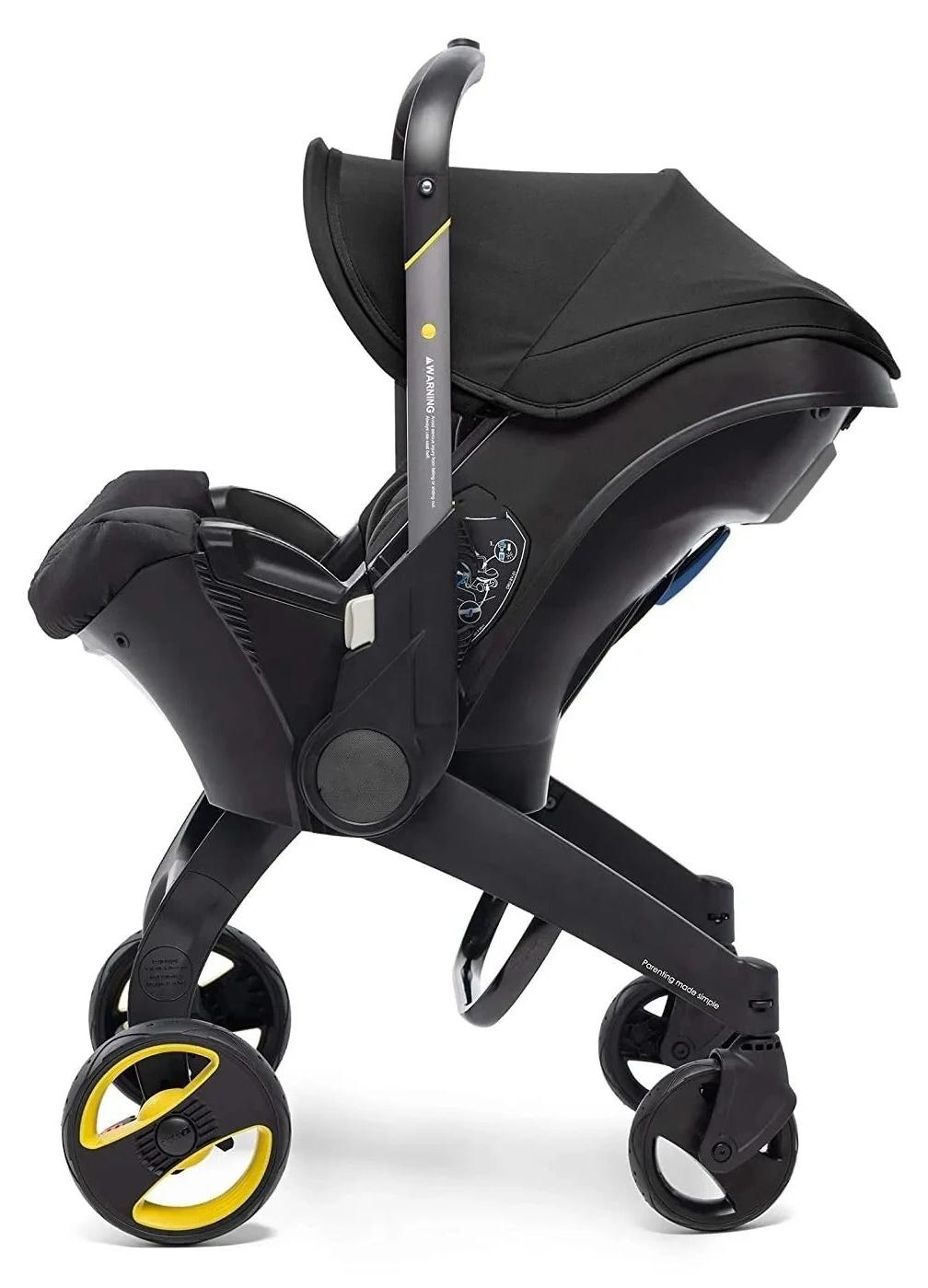 Kinderwagen - 4-in-1 - Kinderwagen - Hochwertiger Kinderwagen für Senioren - Leichtgewicht - Schwarz