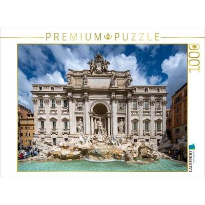 CALVENDO Puzzle Trevi-Brunnen - ein Wunsch im Wasser | 1000 Teile Lege-Größe 64x48cm Foto-Puzzle für glückliche Stunden