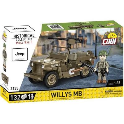 COBI Historical Collection 3133 - Willys MB, Jeep, WWII, Maßstab 1:35, Bausatz, 132 Teile, 1 Figur