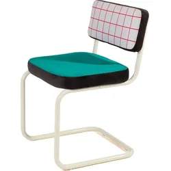 Seletti Superchair Stuhl kariert mit beigem Rahmen