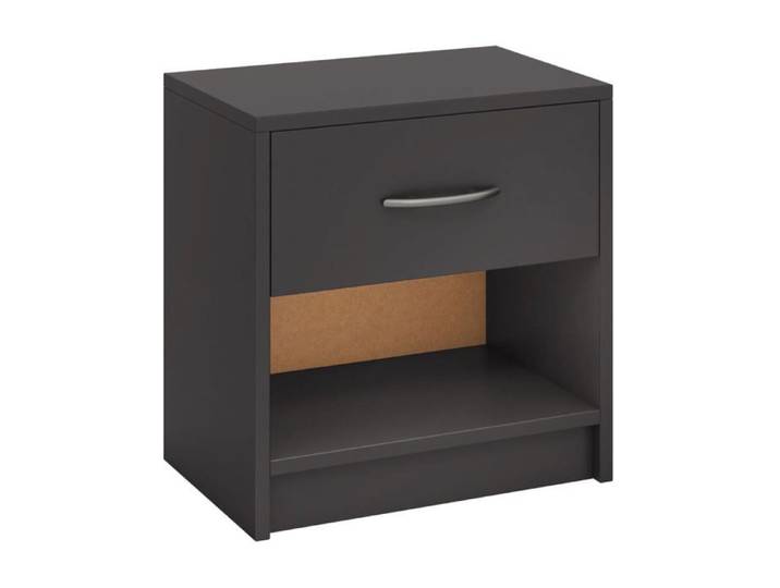 Table de chevet - HELLOSHOP26 - 38 5x28x40 5 cm - Compact - 1 tiroir + étagère ouverte - Marron