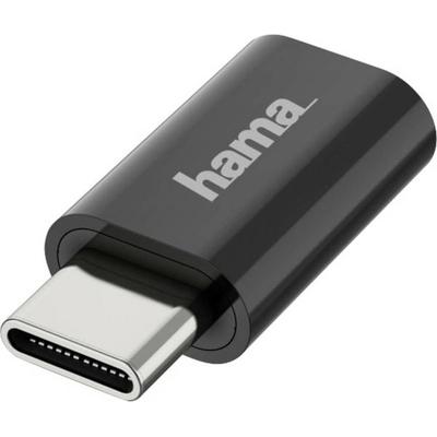 hama 00200310 USB-OTG-Adapter, USB-C-Stecker - Micro-USB-Buchse, USB 2.0, 480 Mbit/s