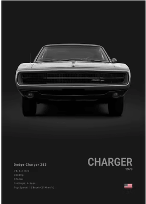 Inspire Picks Dodge Challenger SRT Hellcat Redeye Canvas Poster Muscle Car Wall Art Print 11 40x60cm Unframed
