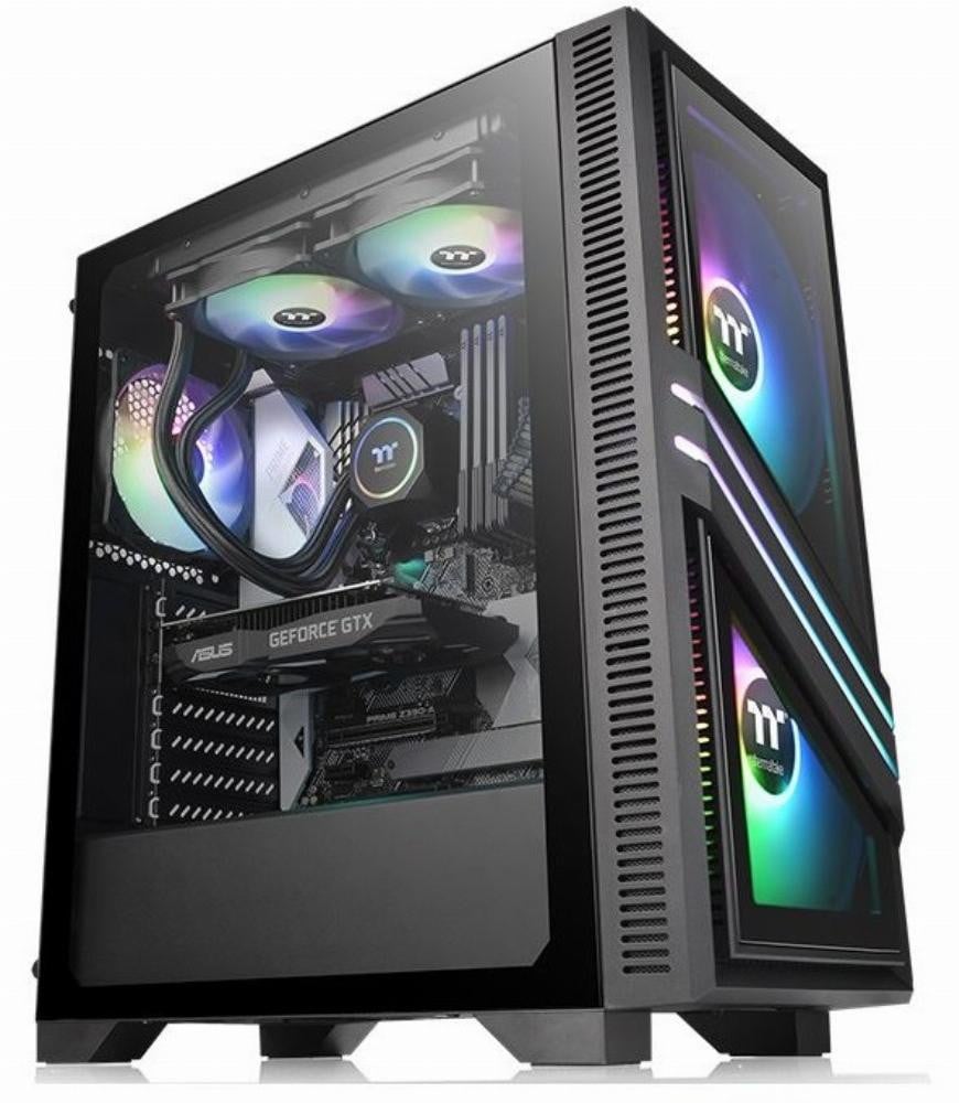 Thermaltake Versa T35 TG RGB midi-tower behuizing, zwart
