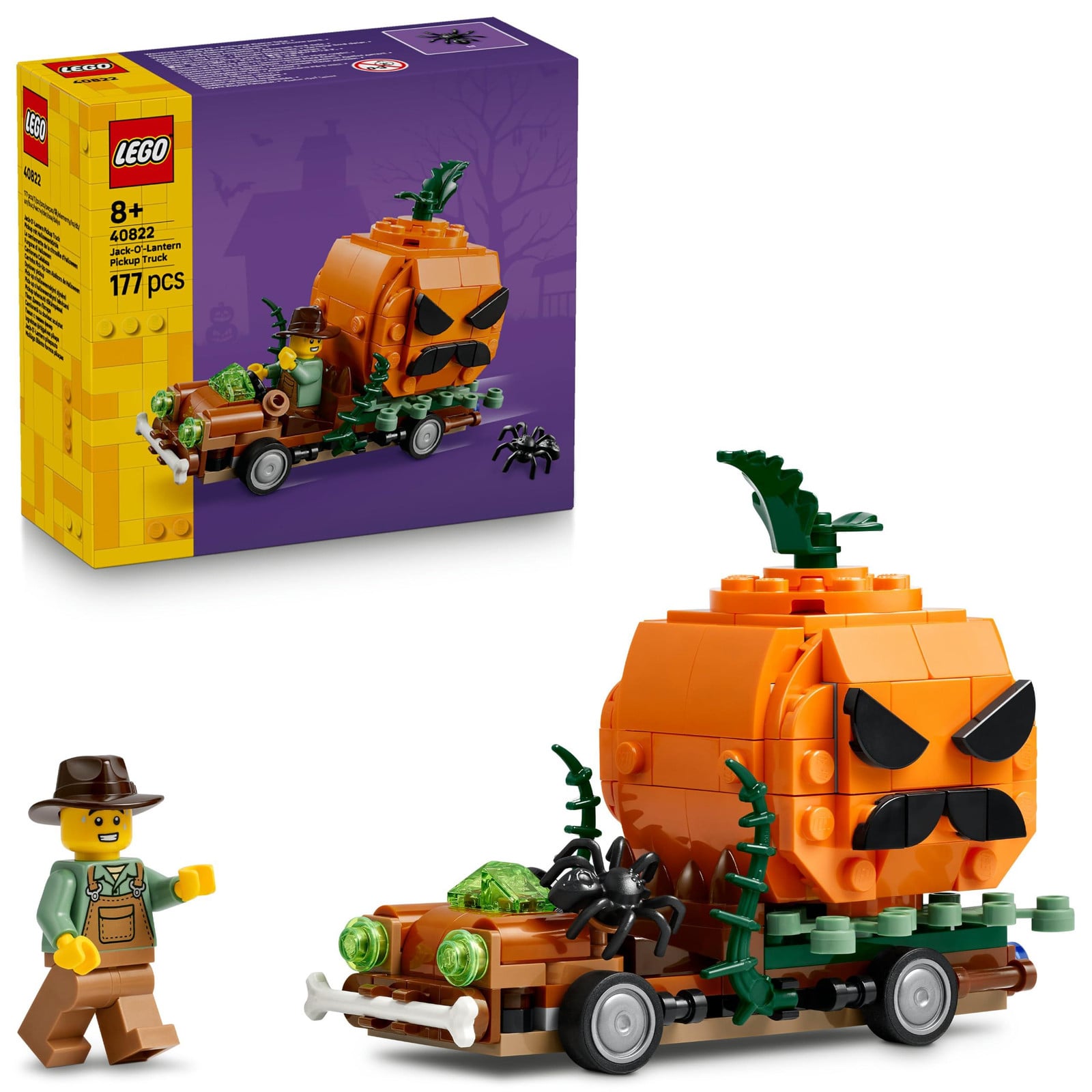Lego Pick-up met gesneden pompoen