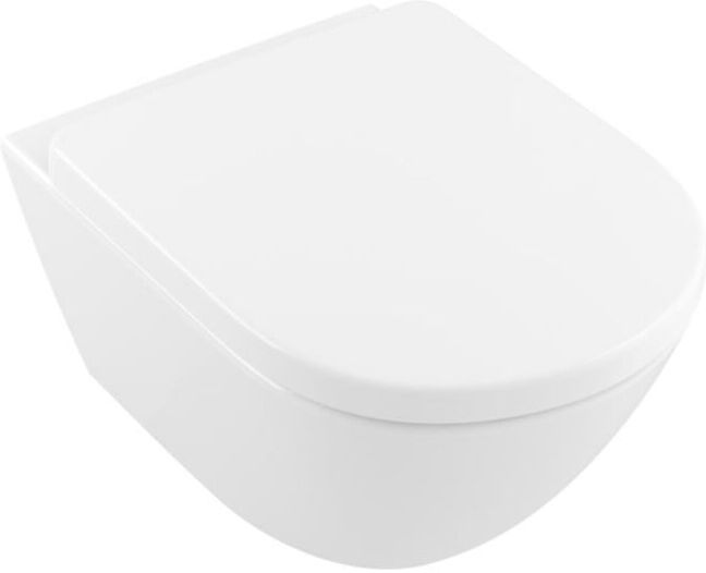 V&B; Subway 2.0 WC suspendu, cuvette profonde, D-Flush confort, sortie horizontale, sans rebord, blanc ; Villeroy & Boch (4609R001)