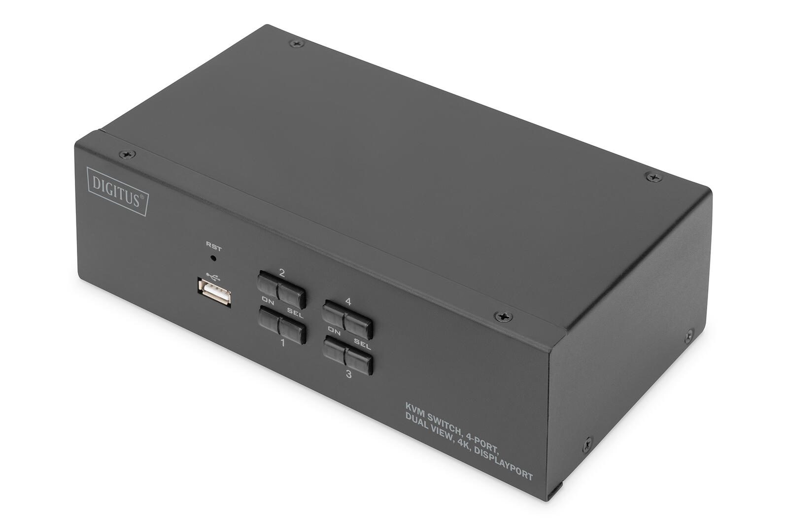 Digitus KVM Switch, 4 Port, Dual Display, 4K, DisplayPort DS-12882