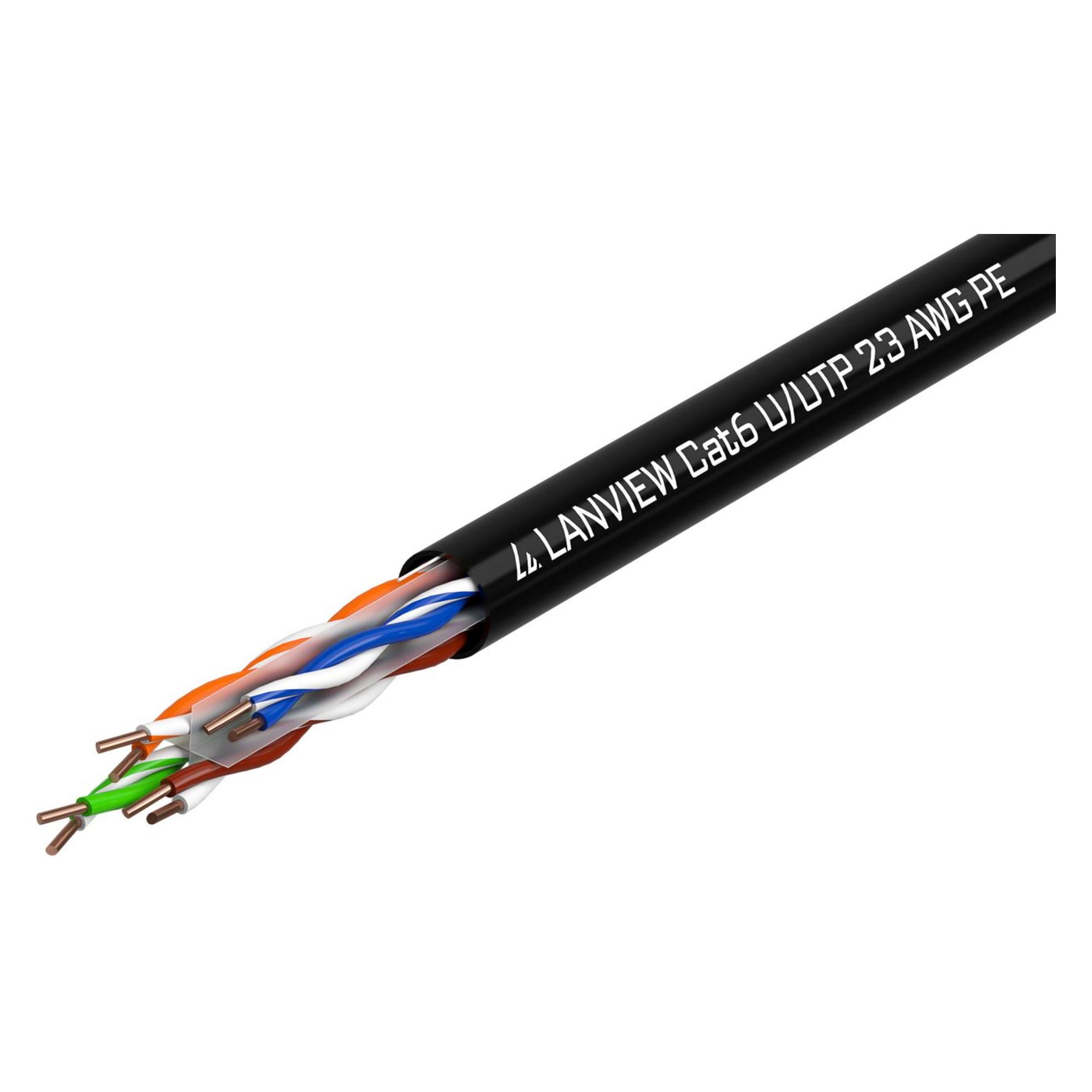 Lanview Cat6 U-UTP Network Cable (U/UTP, CAT6, 305 m) (LVN122151)