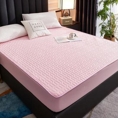 Uplifted Finds Waterproof Quilted Latex Mattress Protector Pad Fitted Sheet Style Bed Cover 100 X 200 X 30 Cm pink