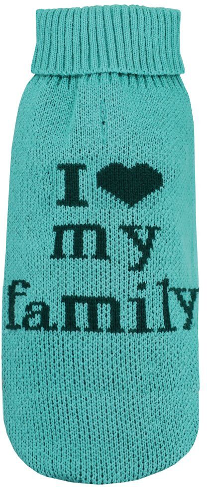 Record Maglioncino per Cani I Love My Family Azzurro XXXS