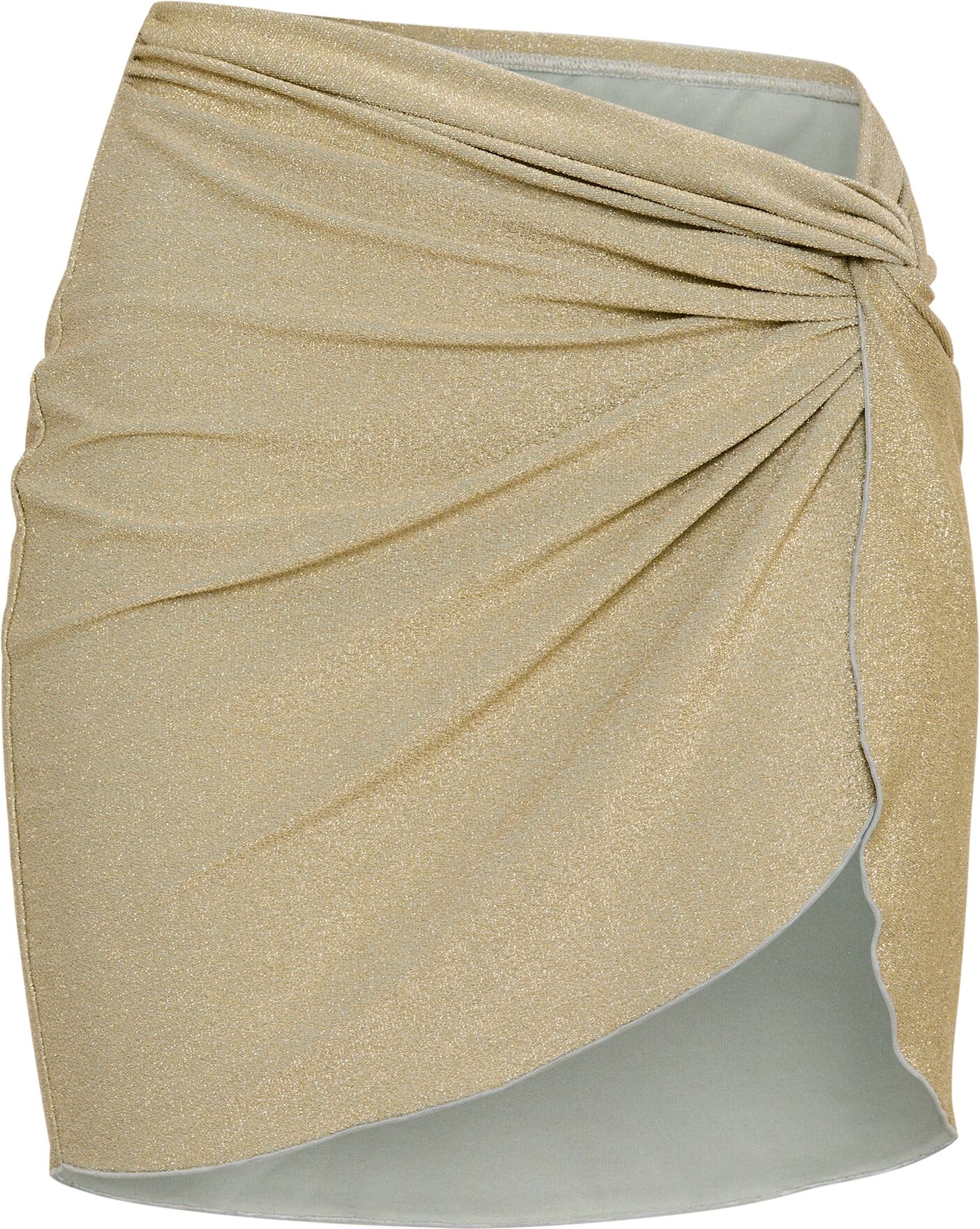 Strandrock LSCN BY LASCANA, Damen, Gr. 42, salbeigrün, Jersey, Obermaterial: 82% Polyester, 11% metallisierte Fasern, 7% Elasthan, leicht glänzend, unifarben, figurbetont mini, Röcke Strandrock salbeigrün 42