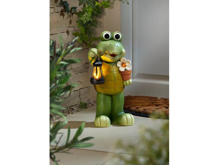 Schildkröte mit Solarlaterne, Grün