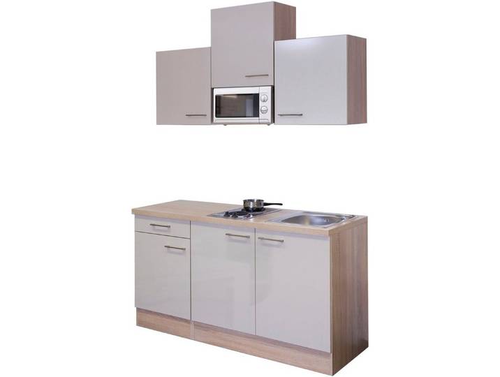 Flex-Well Pantryküche Nepal, Gesamtbreite 150cm, mit Mikrowelle und Kochfeld, viele Farbenvarianten