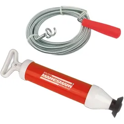 Mannesmann Abflussreiniger-Set, Reinigungsutensil, Weiss, Rot