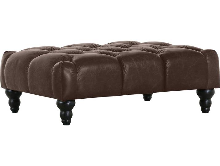 Hocker GUTMANN FACTORY Amazonas, mit Anilinleder-Bezug, Breite 230 cm , braun, B:98cm H:35cm T:75cm, Hocker, Sitzhocker, Sitzpolsterung: formstabiler Polyätherschaum