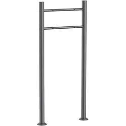 Wiltec, Briefkasten Zubehör, Briefkasten Ständer Anthrazit 120x50cm Postkasten Standbriefkasten Stahl