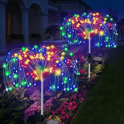 Uplift Curations Solar Flower Fairy Lights Outdoor Waterproof Garden & Patio Firework Decor multi Color 60led