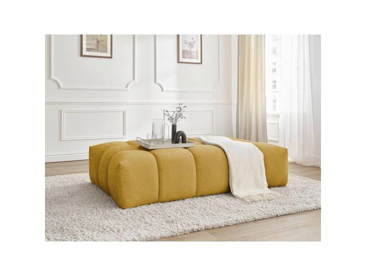 Hocker Everest, Gelb, Kunststoff, rechteckig, 166x100x40 cm, Wohnzimmer, Hocker, Sitzhocker