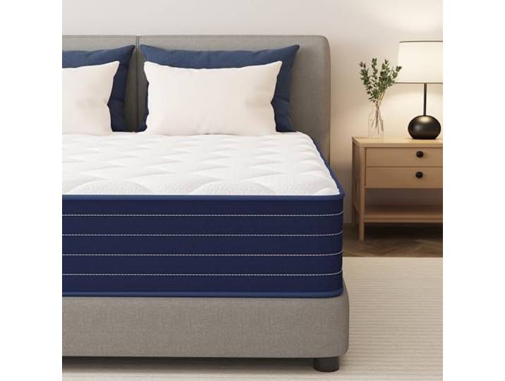 PurrJoys Matratze 90x190x25cm – Taschenfederkern & Memory Foam, mittlerer Härtegrad, atmungsaktiv, Bewegung isolierend, CertiPUR-US & Oeko-TEX, ohne Glasfaser