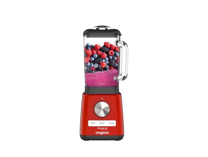 magimix Standmixer 1,8 L - Power 4 - Blender 1300 W, Rot Glasbehälter, Hochleistungsmixer mit 5 Automatikprogrammen, Smoothie Mixer, Eiscrusher, Suppen Mixer, BPA-frei