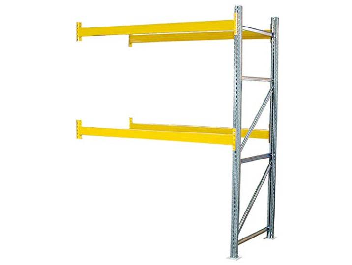 BRB Anbauregal zu Palettenregal, 2 Paar Tragbalken, BxTxH 1885x1100x3000 mm, Fachlast 2400 kg/Tragbalkenpaar, Stecksystem, erweiterbar