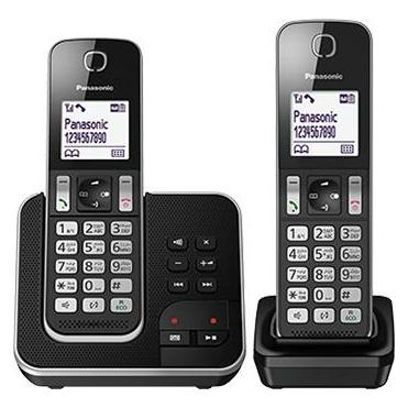 Panasonic KX-TGD322 - Duo DECT telefoon - Antwoordapparaat - Zwart (KX-TGD322NLG)