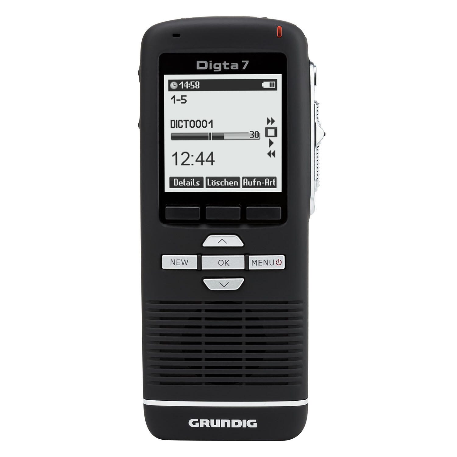 GRUNDIG Digta 7 Premium Set mit DigtaSoft One Software digitales Diktiergerät-Set 2 GB SDM7030-12