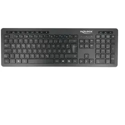 DeLOCK USB Tastatur 2,4 GHz kabellos schwarz - Lautlos