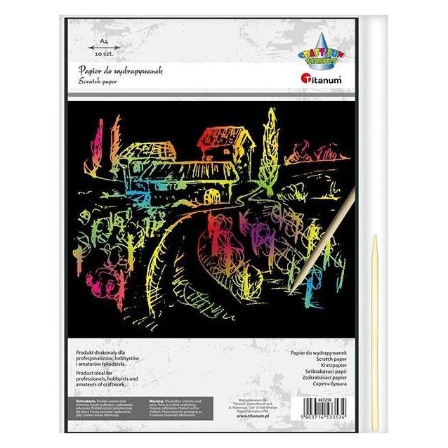 Kratzpapier 210x290mm schwarz 10 Stk. (10x) (48995523)