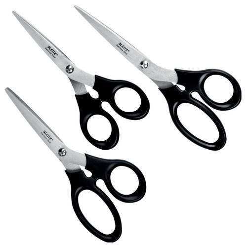 Leitz 54260095 Universal Universalschere Rechtshänder, Linkshänder 165 mm, 185 mm, 205mm Schwarz