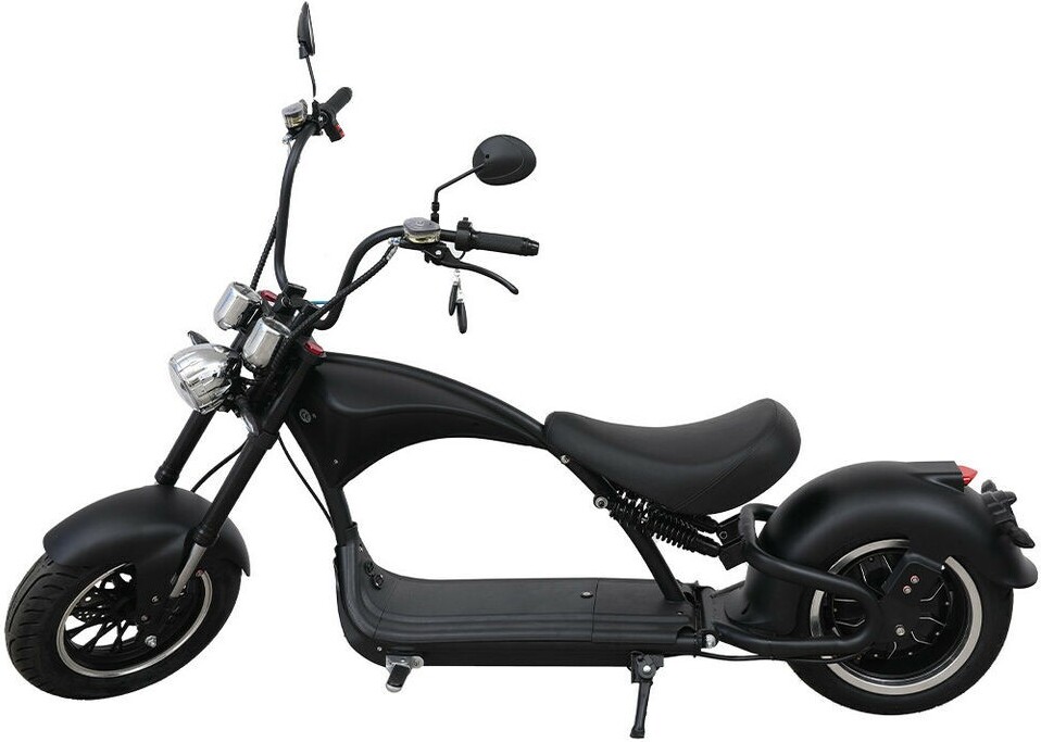 Elektroroller mit Straßenzulassung Chopper X9, 30Ah, Federung, Lithium-Ionen-Akku, E-Roller 45 km/h, 3000 Watt