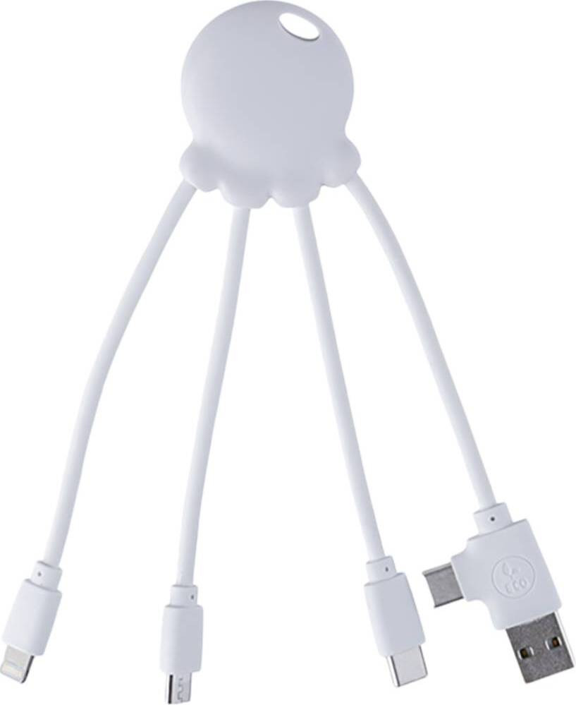 Xoopar Multi-USB-kabel 4-in-1 Octo wit