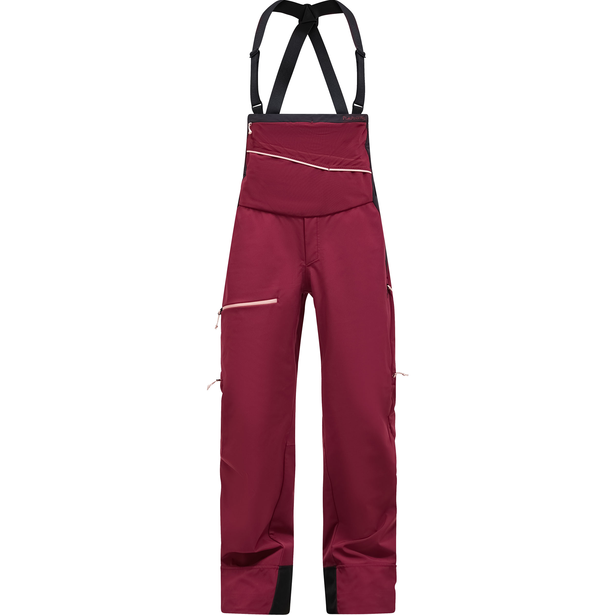 Peak Performance Ascent Softshell Bib Hose Damen Softshellhose pink Größe M Skitour Wasserabweisend Wasserabweisend