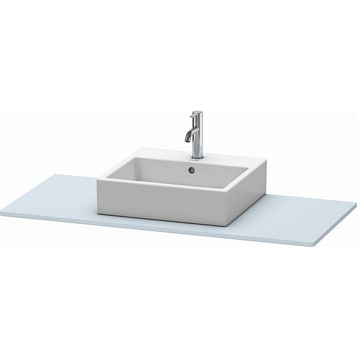 Duravit XSquare Konsole XS060D09797 80x55cm, mit 1 Ausschnitt, Lichtblau seidenmatt