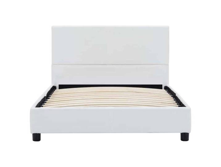 Top sélection Blanc Cadre de lit - ECOHOME - 1 Personne - Blanc Similicuir 100 x 200cm - 8530