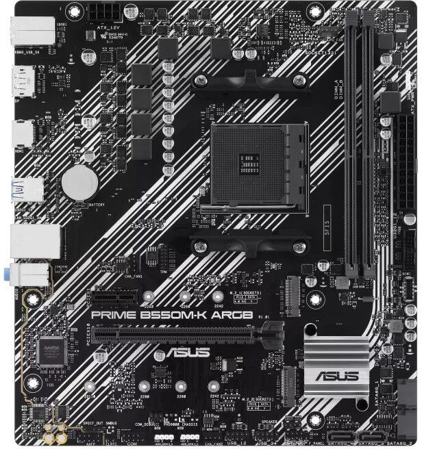 Asus Prime B550M-K ARGB AMD B550 Micro-ATX Socket AM4 Motherboard