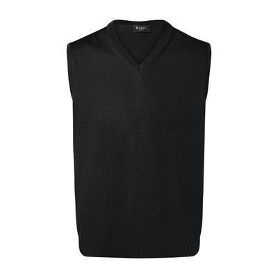Pullunder MAERZ MUENCHEN "Maerz Muenchen 460000 Strickpullunder Herren Bekleidung", Herren, Gr. 54, schwarz, 100% Wolle, V-Ausschnitt, Pullover Pullunder