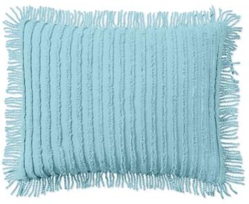 Chenille 100% Cotton Sham by BrylaneHome in Aqua (Size STAND) Pillow