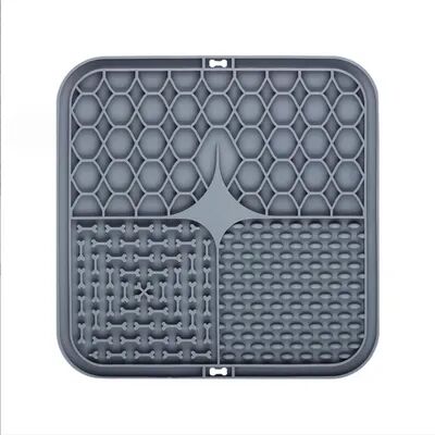 Discount Dollar Deals Pet Lick Silicone Slow Feeder For Dogs Bathing Distraction Training Mat With Suction Base black 1pcs