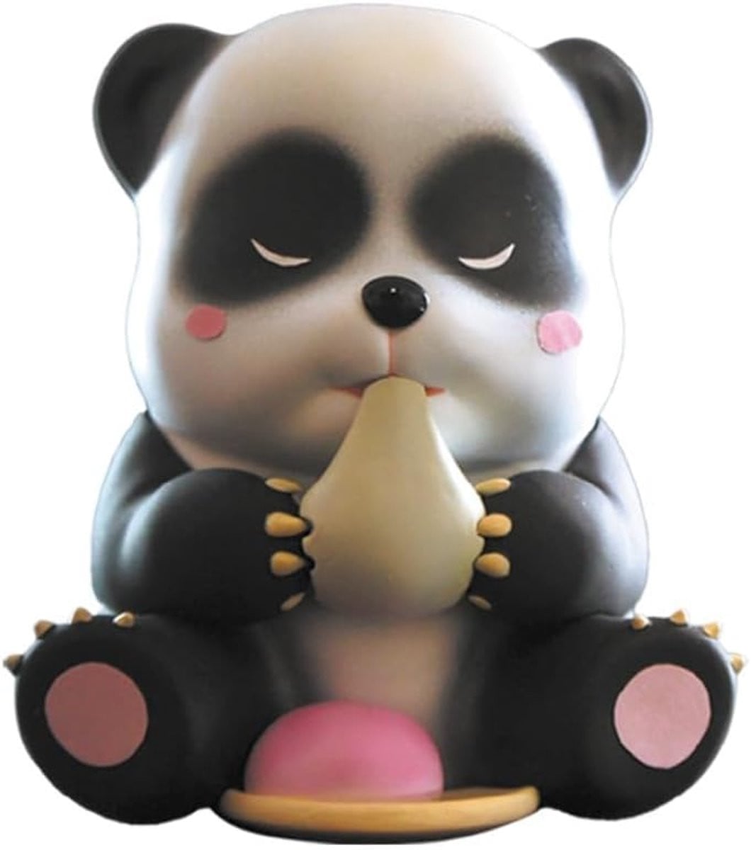 Decoratief Panda Beeldje Mochi Figuur in Cartoon Stijl - Meerkleurig