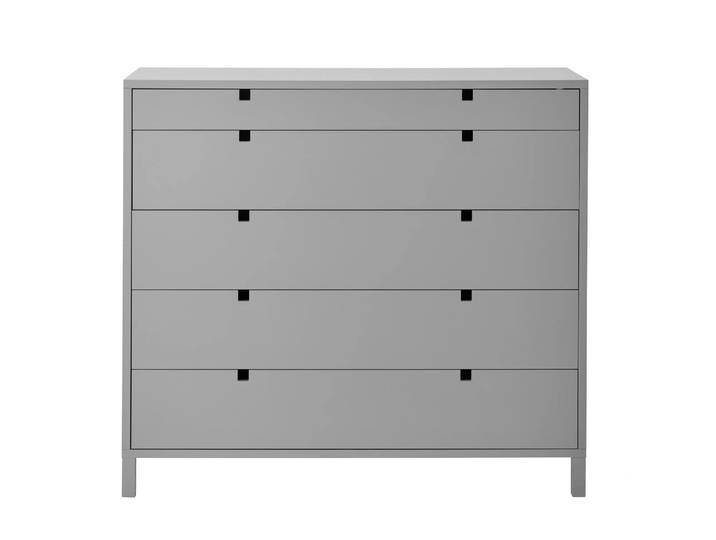 1898 Commode Square 5 tiroirs Gris