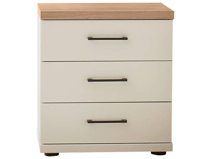 Landscape Nachtschrank, Weiß, Eiche Bianco, 3 Schublade(n) Schubladen, 50x57x36 cm, Schlafzimmer, Nachttische