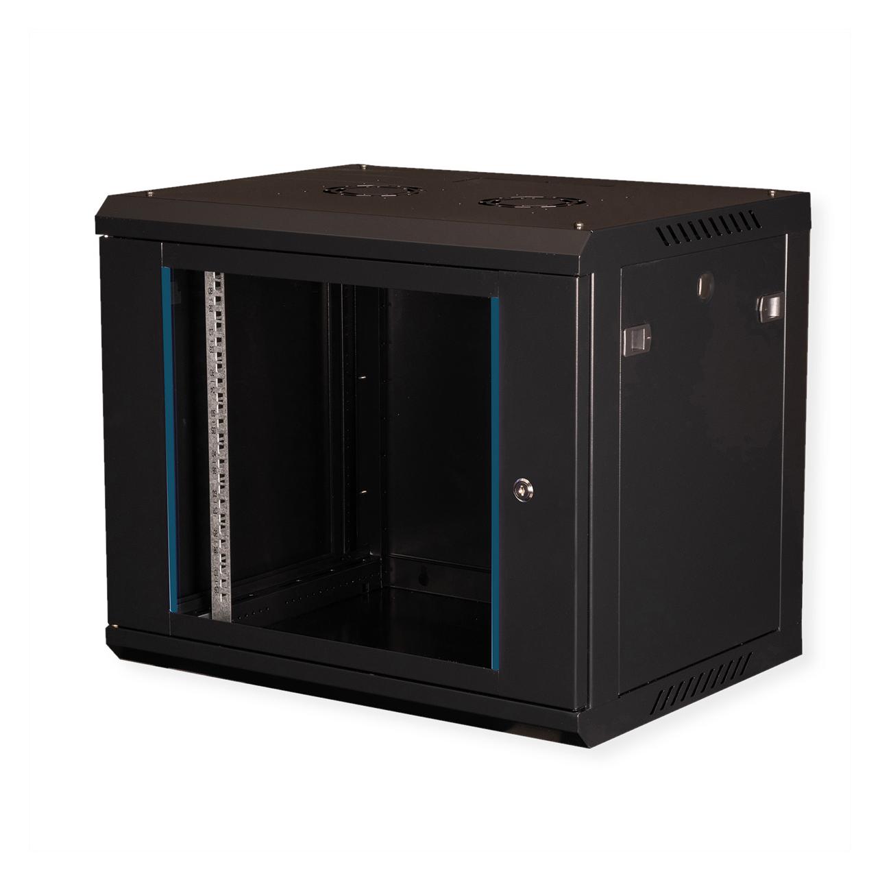 Value 19-Zoll Wandgehäuse 9HE 600x450mm schwarz, Bausatz (9 HE, 19 Zoll Rack) (26990824)