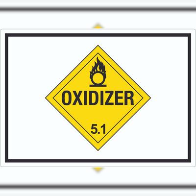 HB-Druck Aufkleber Oxidierend wirkend Symbol Oxidizer entzündend A6 (105x148mm)