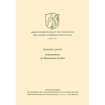 Strukturprobleme der Ökumenischen Konzilien, Taschenbuch von Hubert Jedin, VS Verlag für Sozialwissenschaften, 978-3-663-00820-0