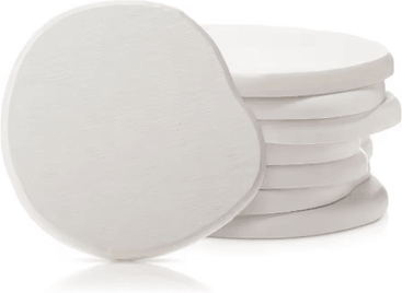 Inspire Picks Diatomite Coasters Set Fast Drying Absorbent Non Slip Round Coasters 4 To 8 PCS 4Inch 8pcs White