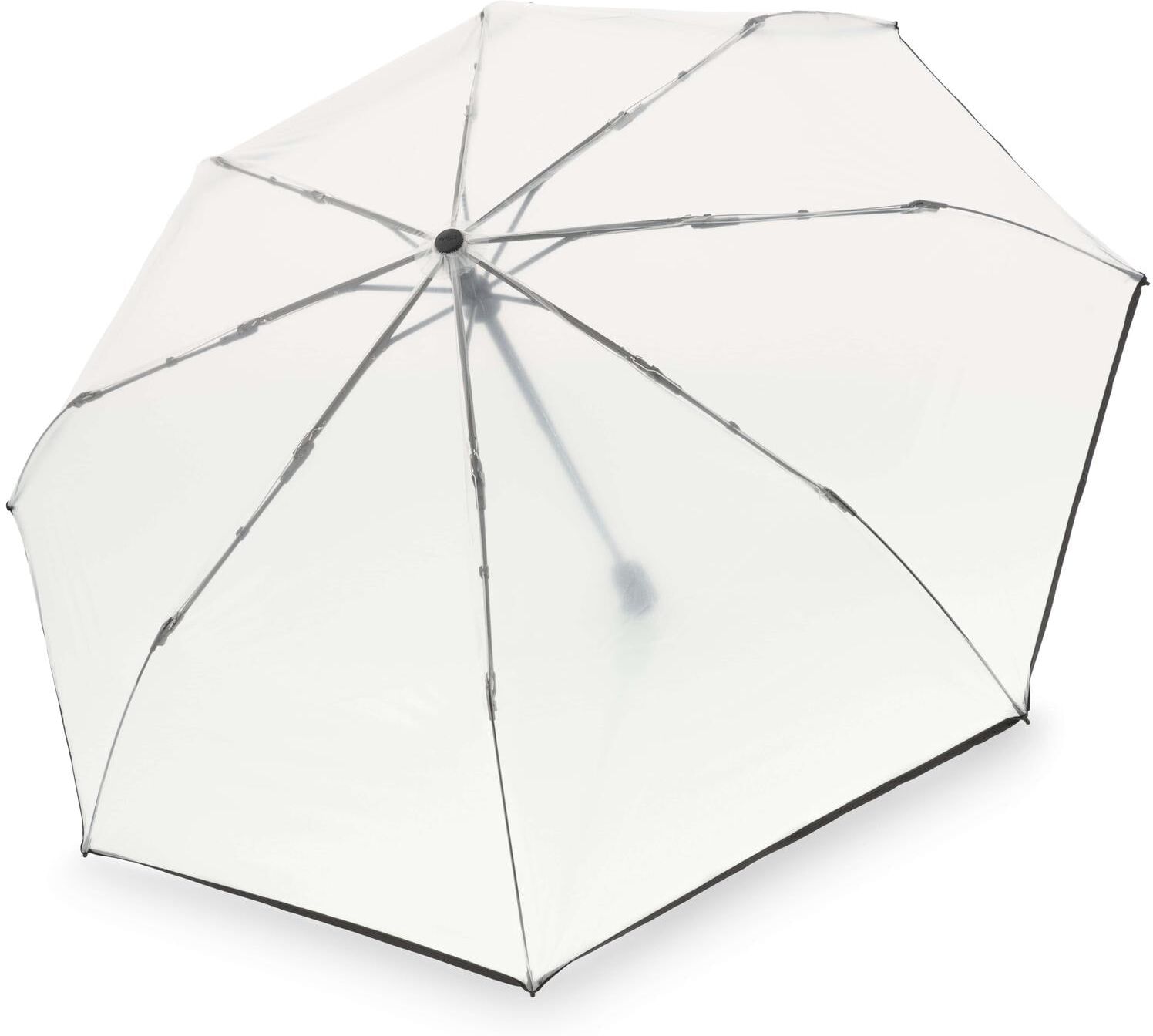 Taschenregenschirm KNIRPS "Duomatic I.200 Transparent", transparent, Ø:97cm, Regenschirme, Taschenregenschirm transparent Einheitsgröße